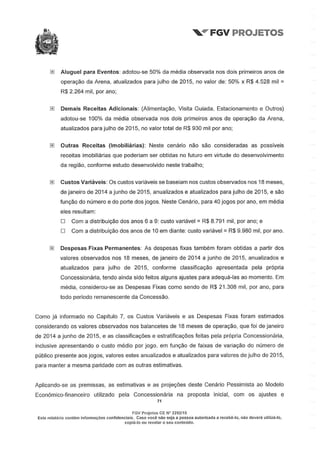 Relatório da FGV sobre a Arena Pernambuco