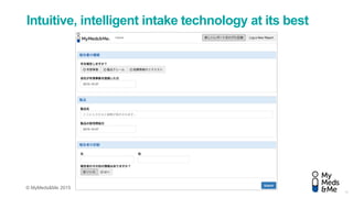 © MyMeds&Me 2015
Intuitive, intelligent intake technology at its best
13
 