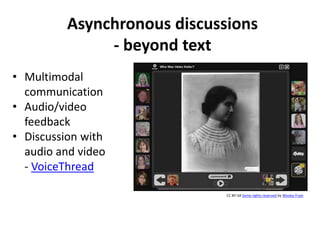 CC BY-NC-ND Some rights reserved by ebayink
Virtual mobility
• International online
collaboration
• eTwinning etc
• Enhances physical
mobility
• Staff virtual mobility
 