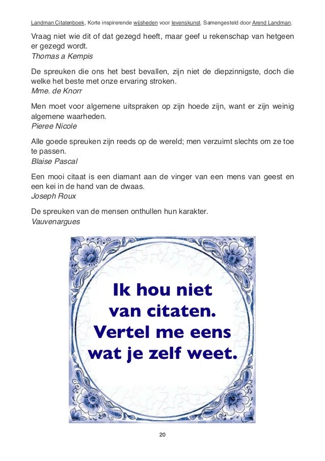 Arend Landman Citatenboek korte inspirerende wijsheden