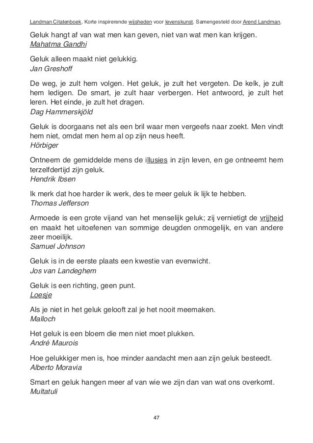Arend Landman Citatenboek Korte Inspirerende Wijsheden Voor