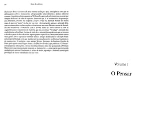 Arendt, hannah. a vida do espírito