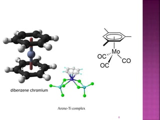 Arene-Ti complex
dibenzene chromium
8
 