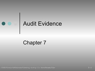 Audit Evidence Chapter 7 