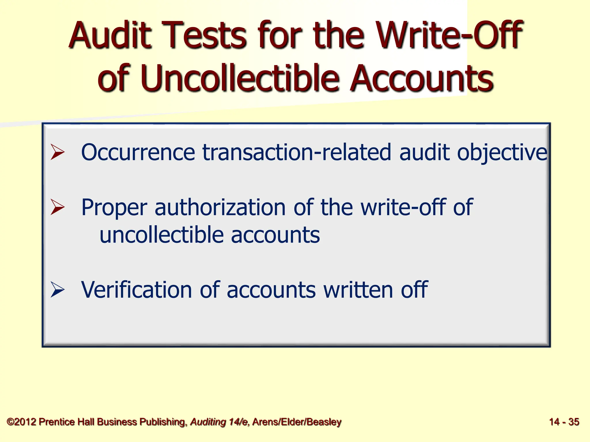 Audit of the sales and collection cycle/ Test Control | PPT