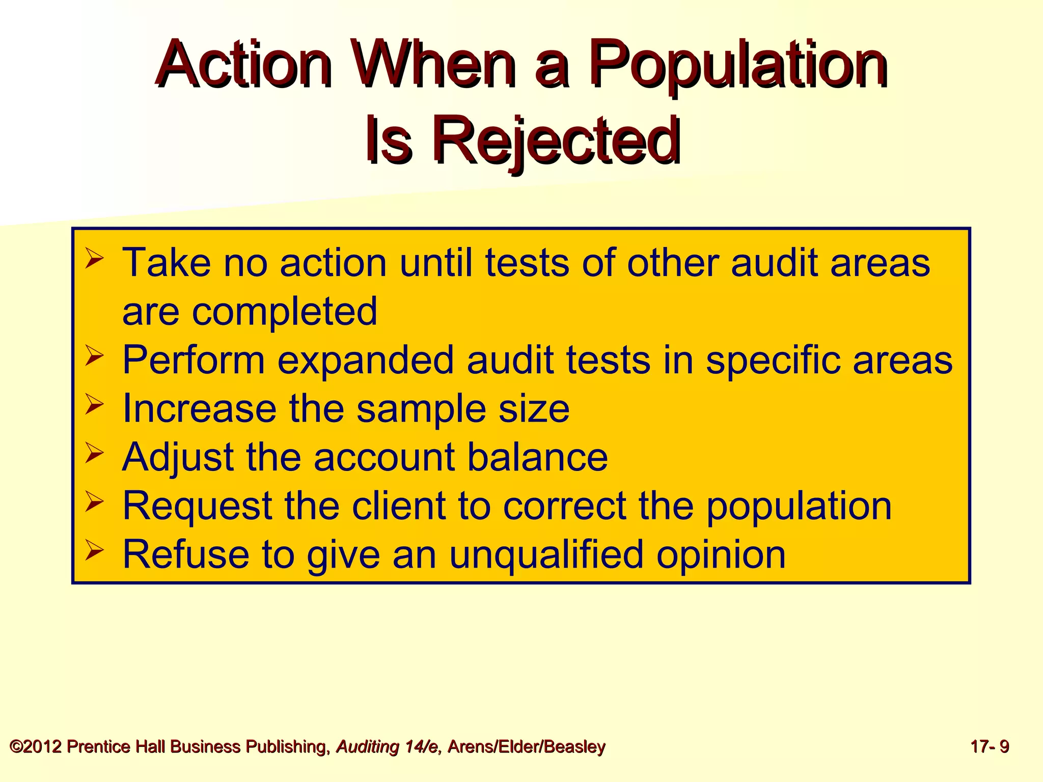 Audit Sampling for Tests of Details of Balances | PPT
