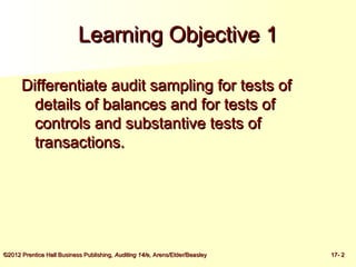 Audit Sampling for Tests of Details of Balances | PPT