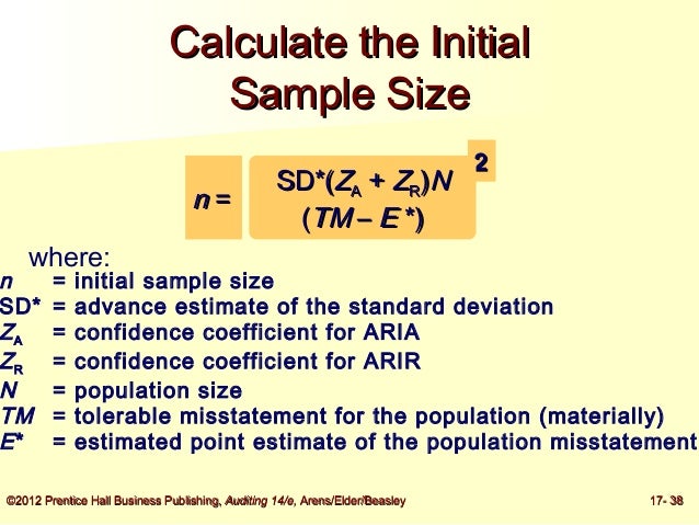 Audit Sampling For Tests Of Details Of Balances