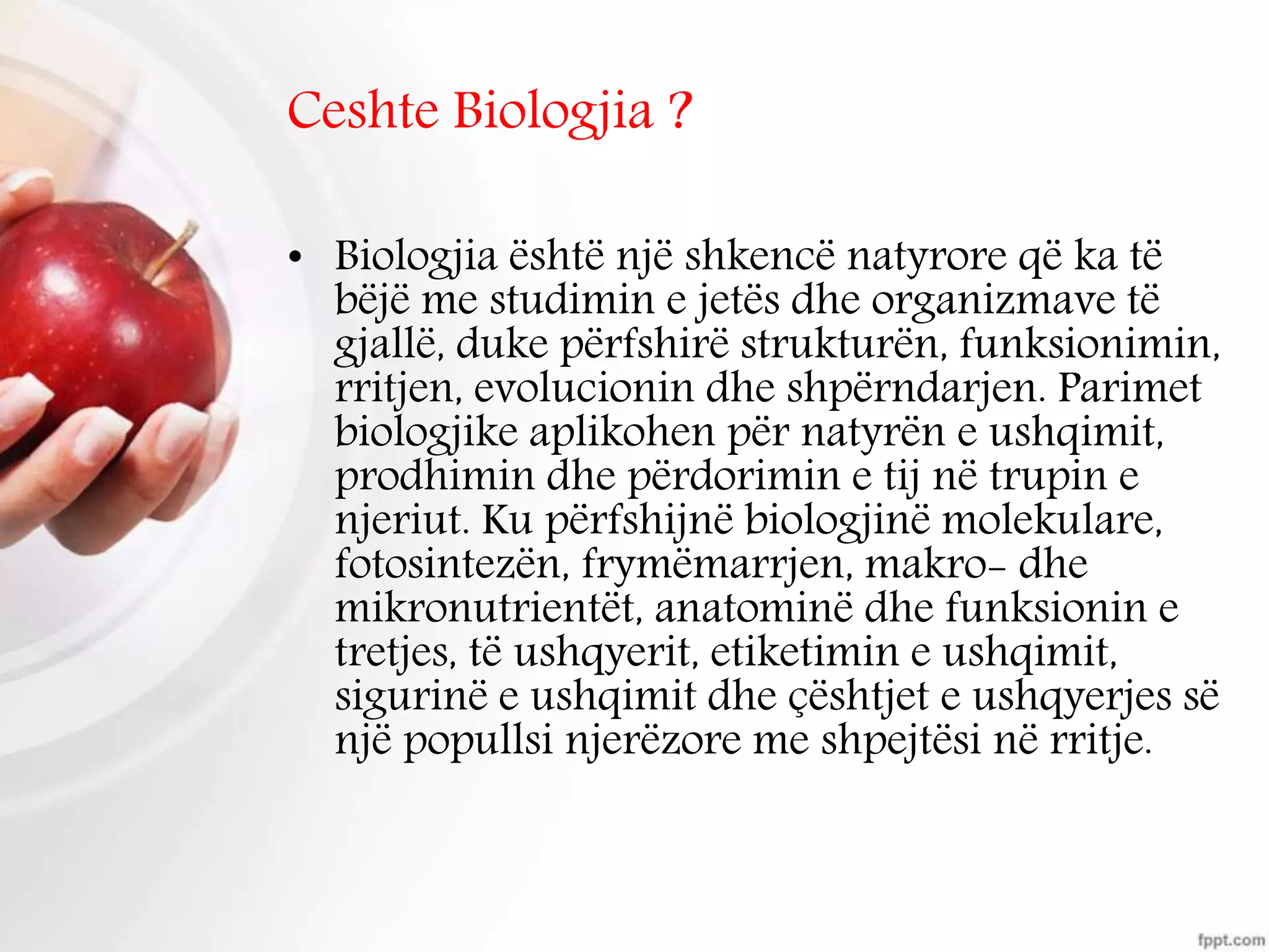 biologjia dhe shendeti | PPTX