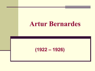 Artur Bernardes
(1922 – 1926)
 