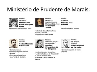 Ministério de Prudente de Morais:
 