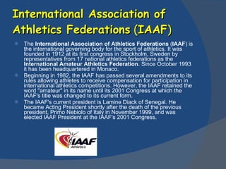 A report about athletics 1 | PPT