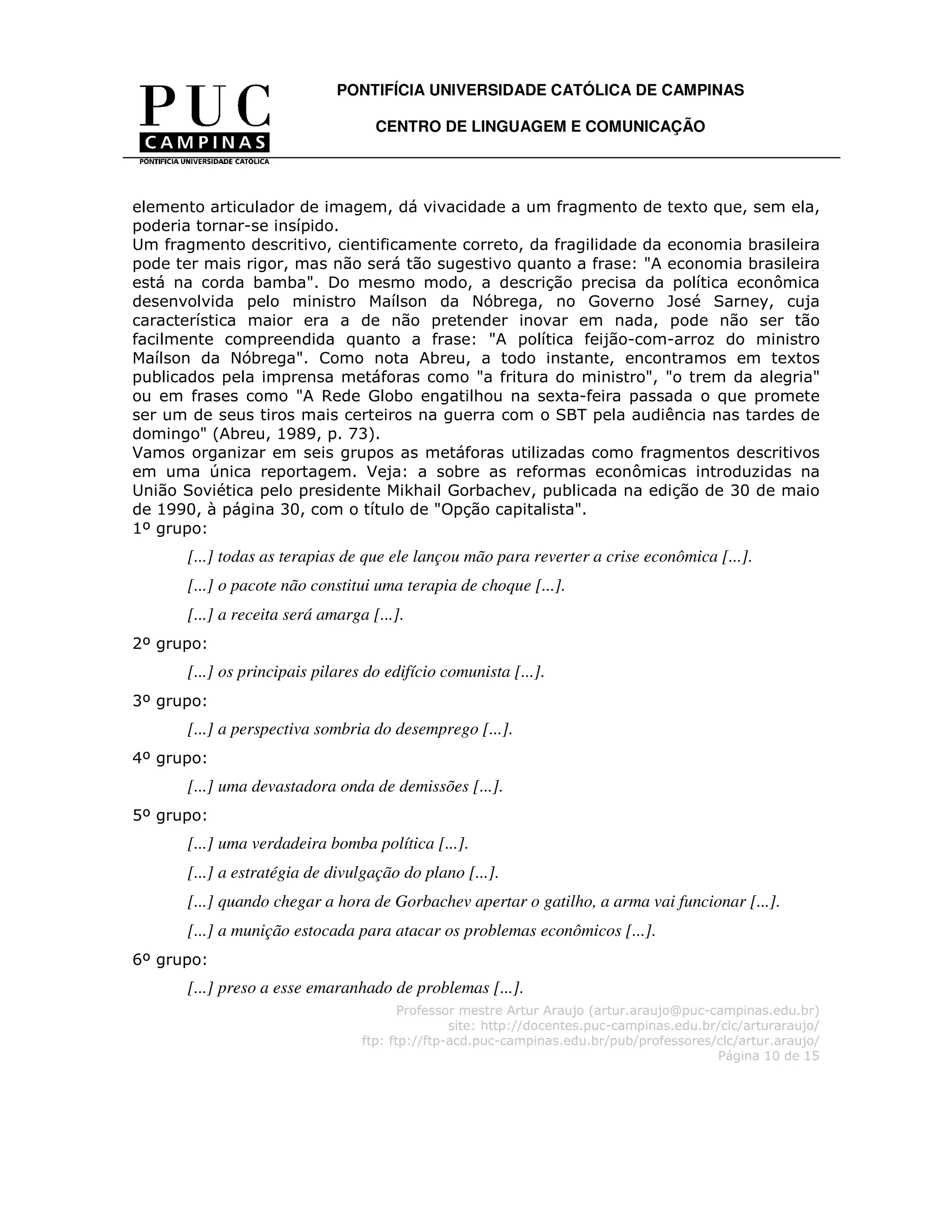 A reportagem descritiva