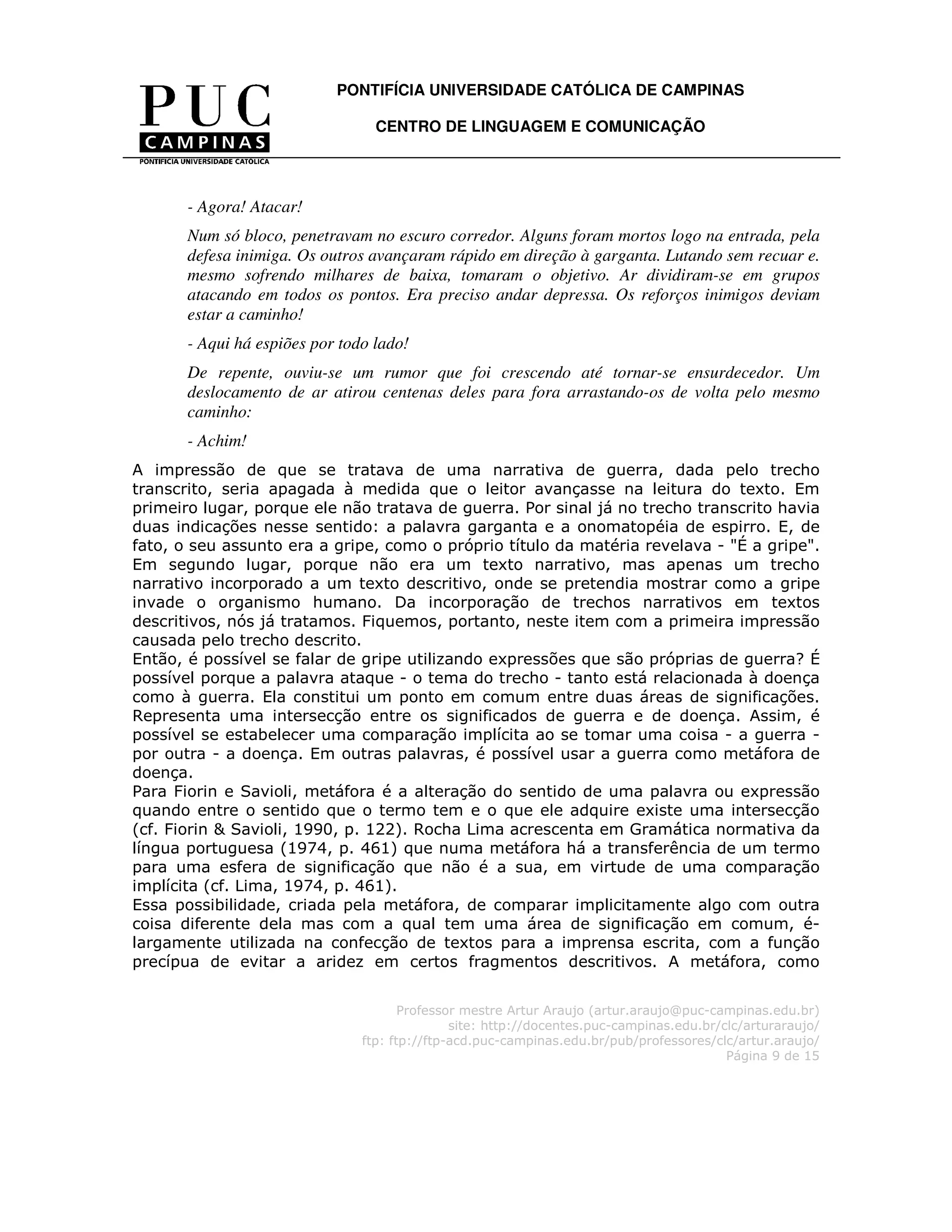 A reportagem descritiva