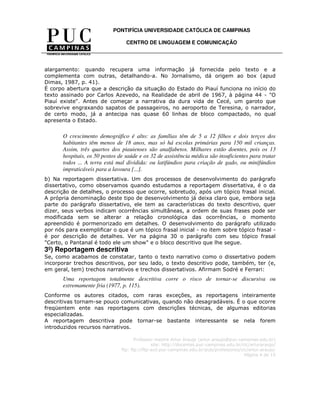 A reportagem descritiva