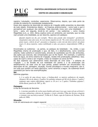 A reportagem descritiva