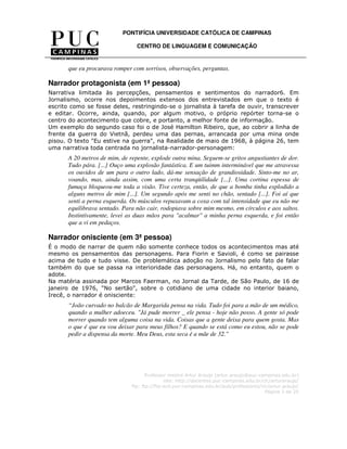 A reportagem narrativa