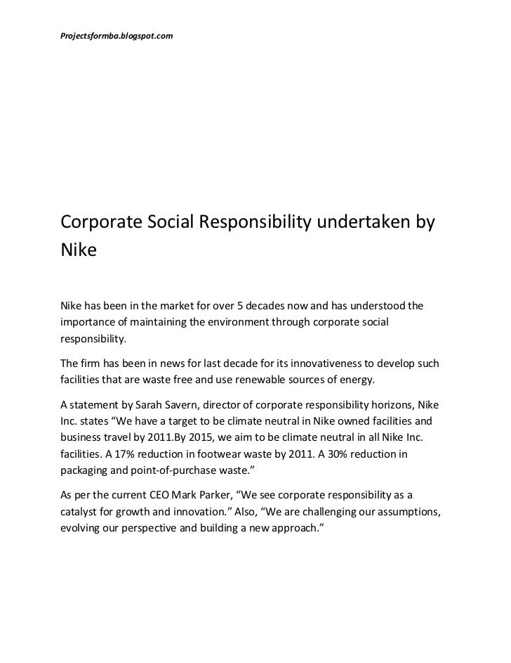 nike business report