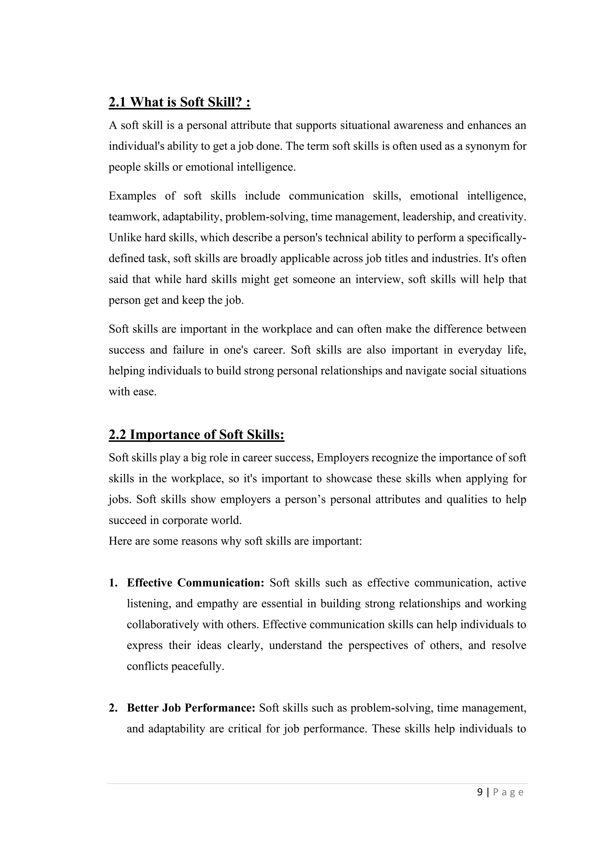 Soft skills: a report on essential abilities.