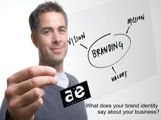 What does your brand identity 
    say about your business?
 