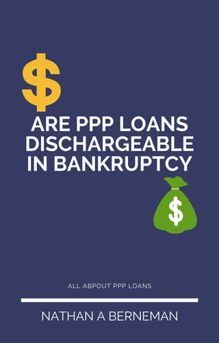 ARE PPP LOANS
DISCHARGEABLE
IN BANKRUPTCY
ALL ABPOUT PPP LOANS
NATHAN A BERNEMAN
 