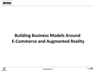 Building Business Models Around  E-Commerce and Augmented Reality 