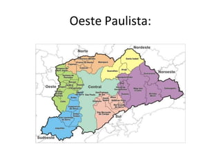 Oeste Paulista:
 
