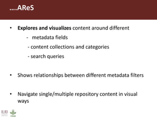 AReS and Altmetrics: How we use them at ILRI