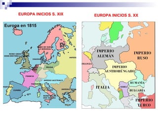 EUROPA INICIOS S. XX EUROPA INICIOS S. XIX 