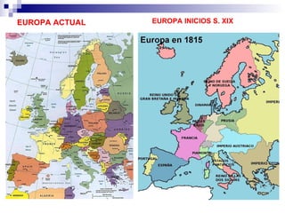 EUROPA ACTUAL EUROPA INICIOS S. XIX 