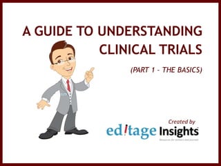 A GUIDE TO UNDERSTANDING
CLINICAL TRIALS
Created by
(PART 1 – THE BASICS)
 