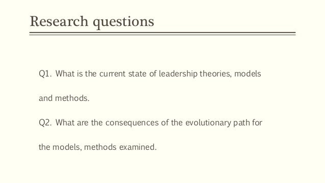 Research papers on leadership