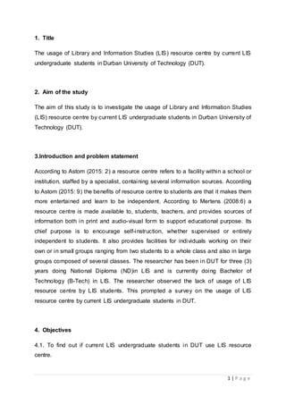 A Research Proposal | DOCX