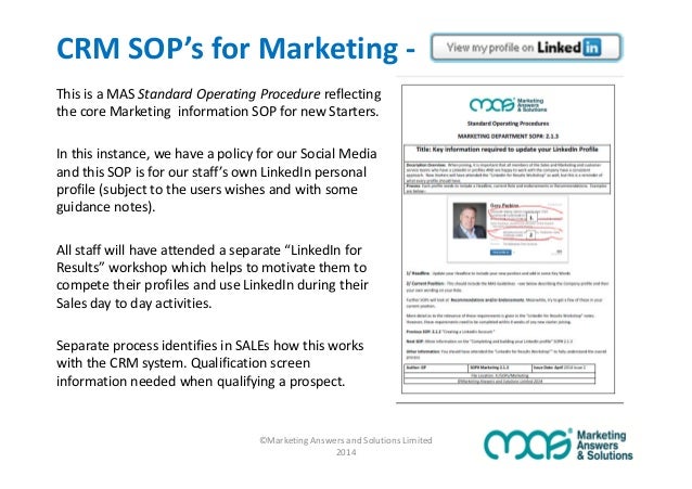 standard operating procedure examples