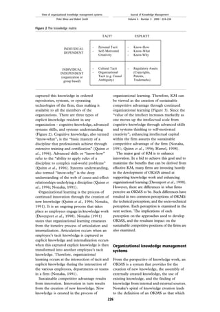 A resource based view of organizational knowledge management systems | PDF