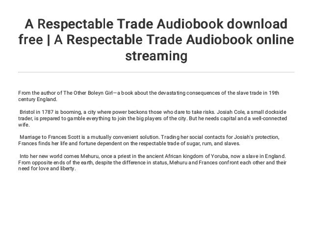 a respectable trade book a respectable trade book