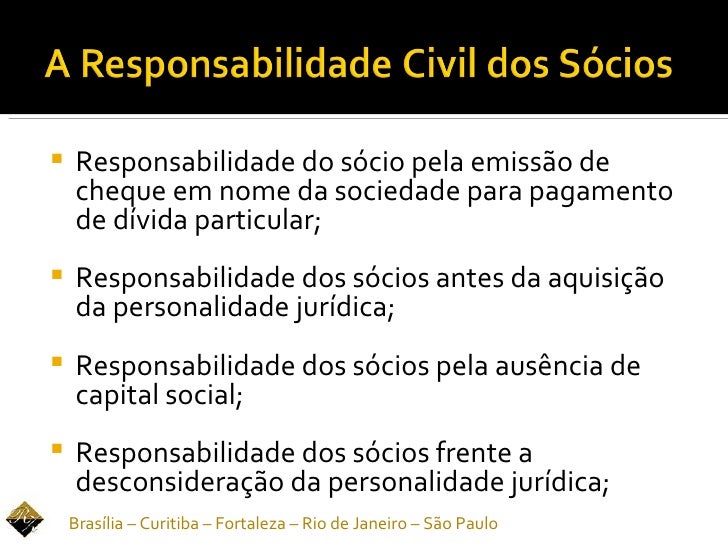 Responsabilidade Dos Sócios Pelas Dívidas Da Sociedade Por Quotas