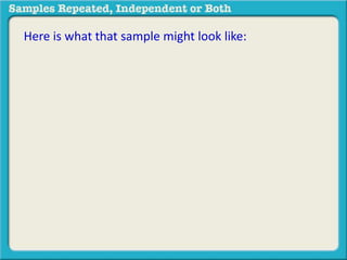 Here is what that sample might look like: 
 