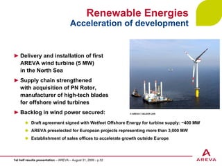 AREVA, First Half 2009 Results And Outlook | PDF