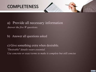 The Seven C's of Business Communication | PPTX