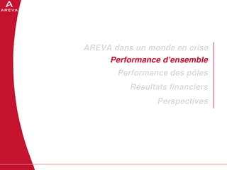 AREVA, resultats annuels 2008