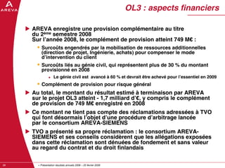AREVA, resultats annuels 2008