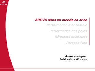 AREVA, resultats annuels 2008
