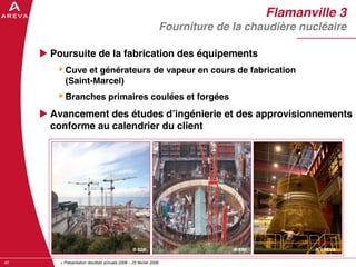 AREVA, resultats annuels 2008