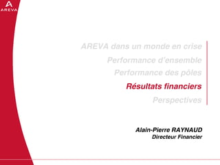 AREVA, resultats annuels 2008