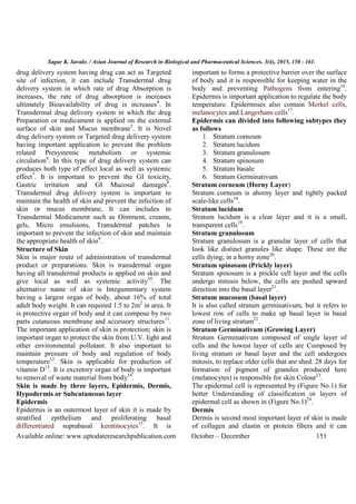 Transdermal drug delivery system (TDDS) | PDF