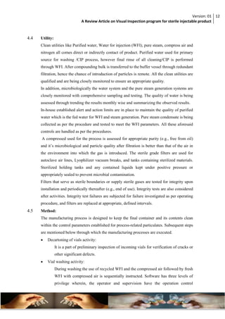 A review article on visual inspection program for sterile injectable ...
