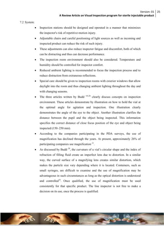 A review article on visual inspection program for sterile injectable ...