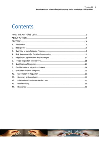 A review article on visual inspection program for sterile injectable ...