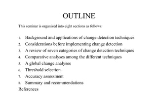 A review of change detection techniques | PDF